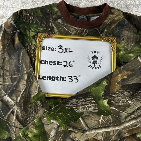Real tree Camo -Mad Dog Gear- Mens Long Sleeve 3XL - Picture 6 of 8